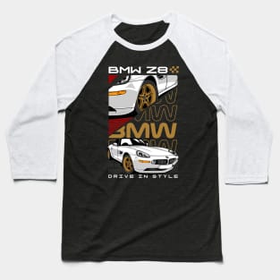 White BMW Baseball T-Shirt